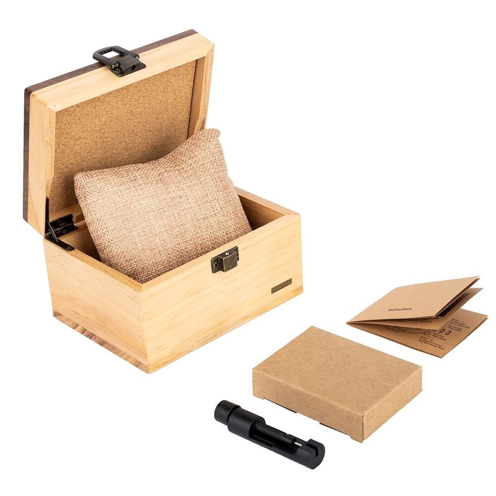 Fashionable Wood Square Mechanical Watch【BJ0552】