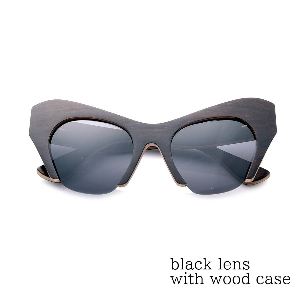 Wooden Acute Angle Sunglasses【BJ0518】