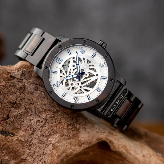 Fashionable Wood Automatic Mechanical Watch【BJ0541】