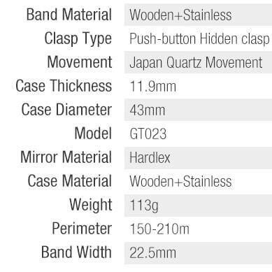 [3atm] Wooden watch - Espresso Coffee【BJ0022】