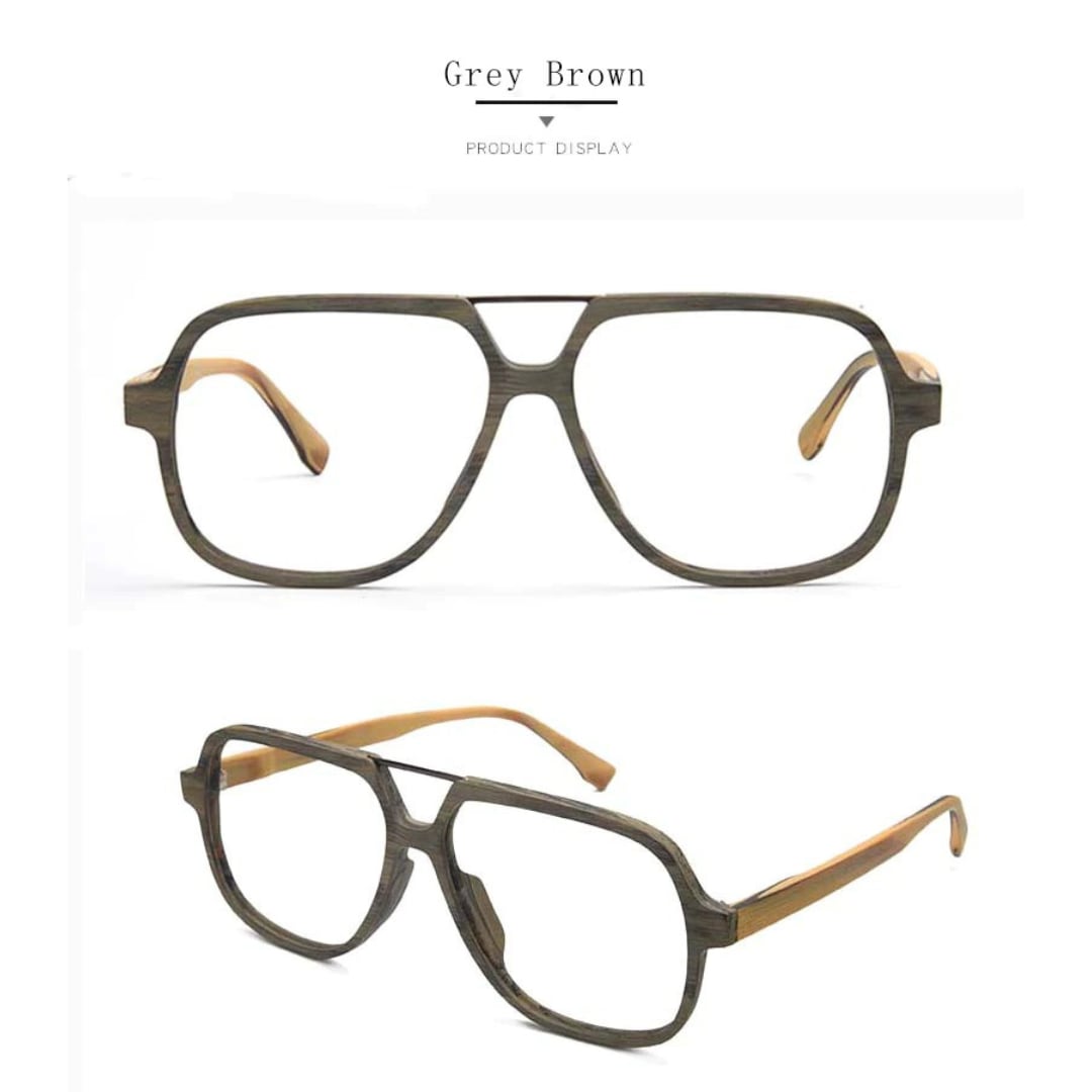 Fashionable Wood Oversized Square Glasses【BJ0512】
