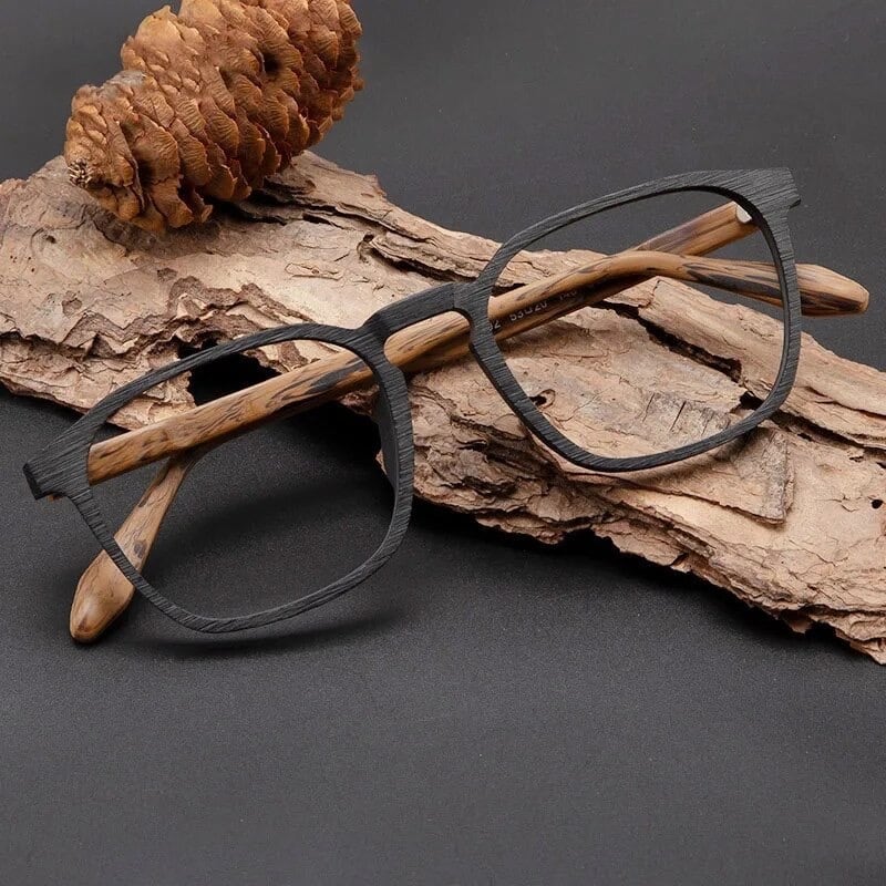 Wood Retro Square Glasses【BJ0509】