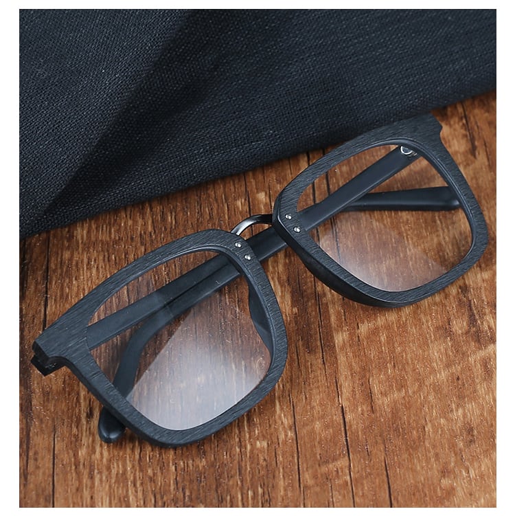 Retro Wood Square Sunglasses【BJ0536】