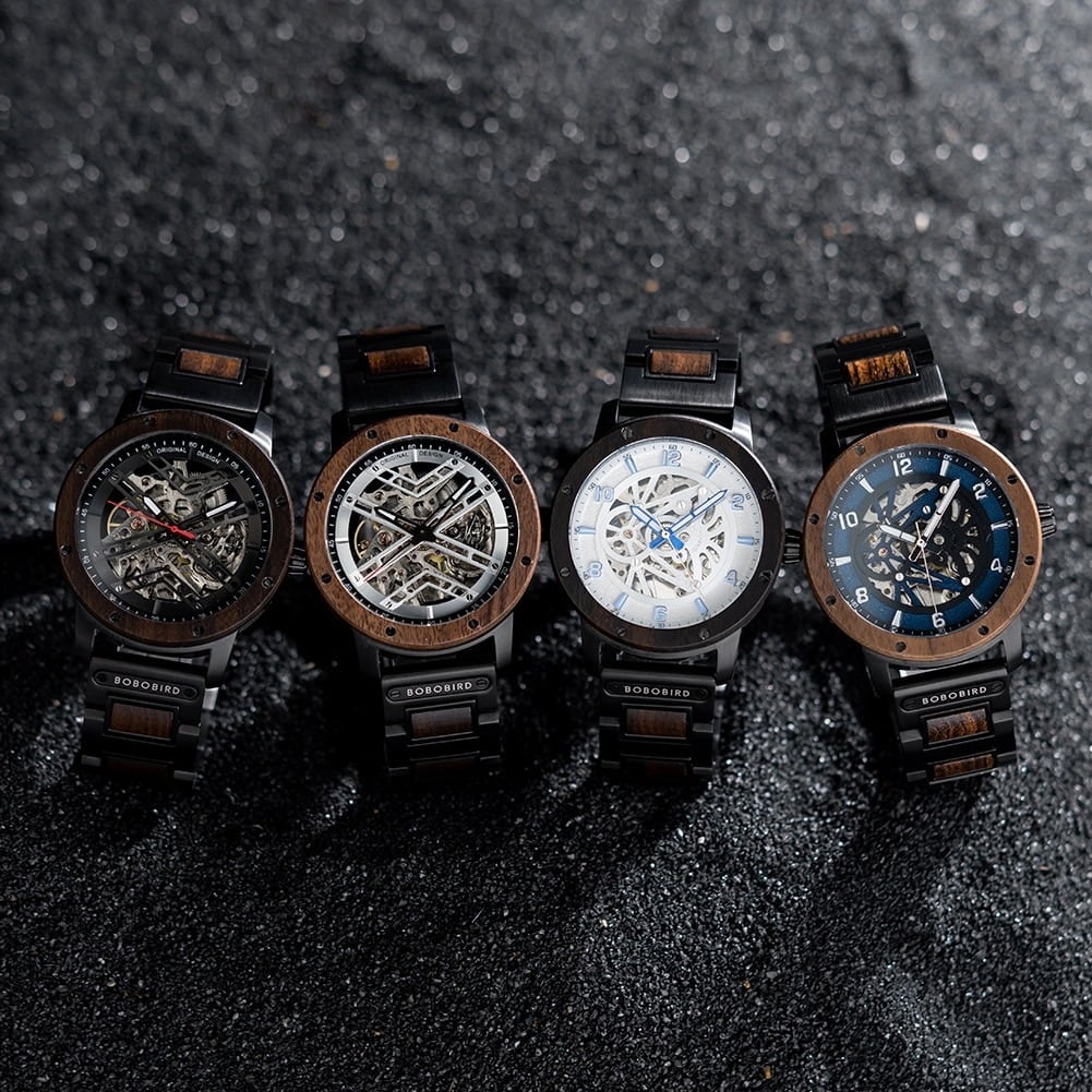 Fashionable Wood Automatic Mechanical Watch【BJ0541】