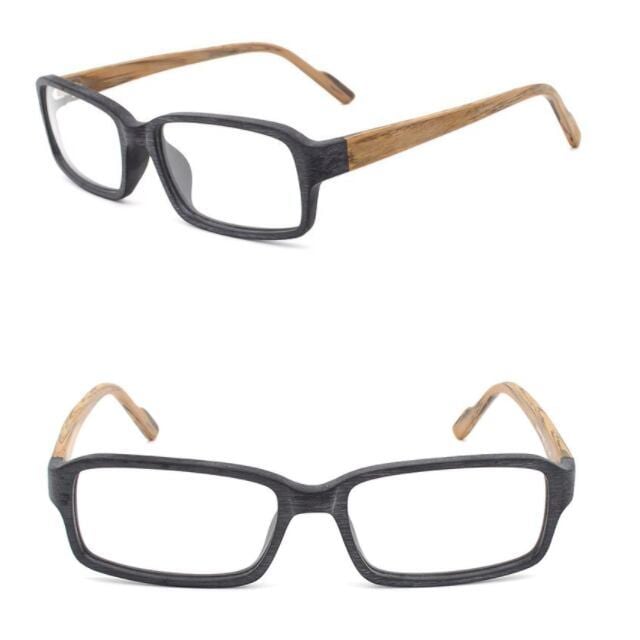 Wood grain glasses - Square（木目のスクエアメガネ）【BJ0075】