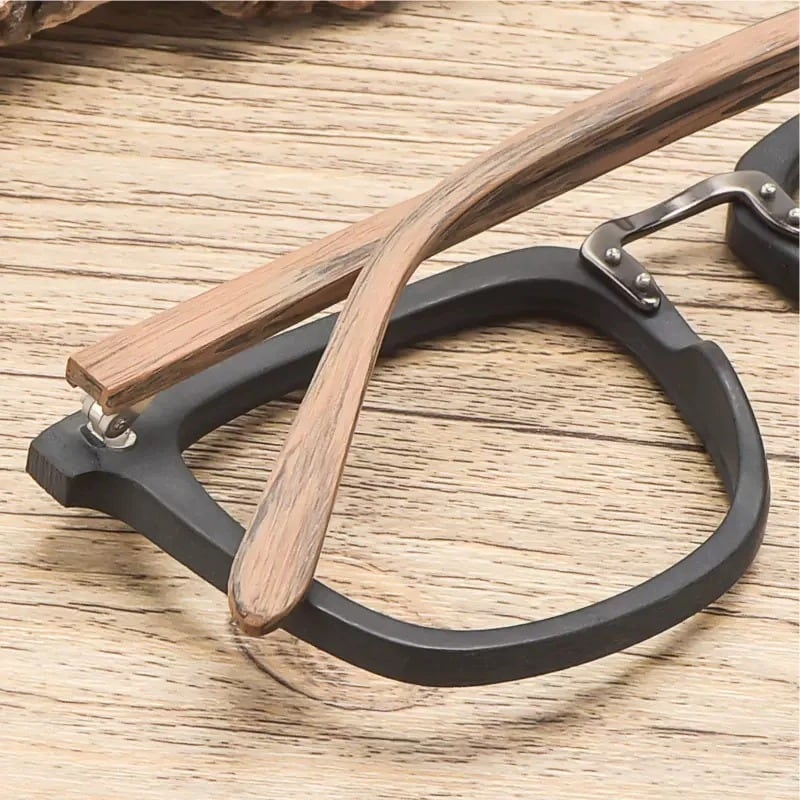 Retro Wood Square Sunglasses【BJ0536】