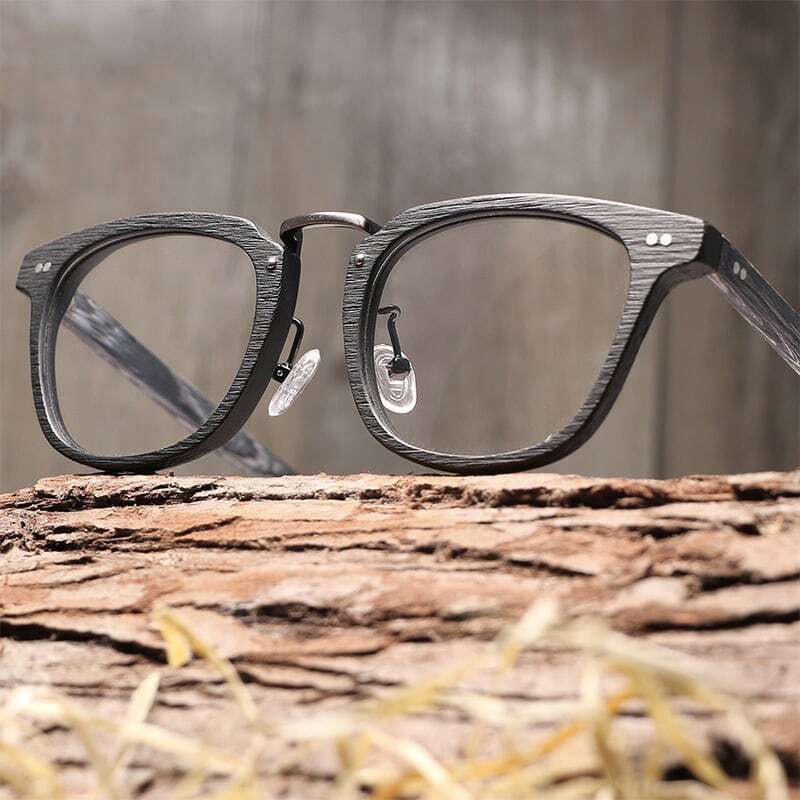 Wood grain glasses - Wellington（木目のウェリントンメガネ）【BJ0126】