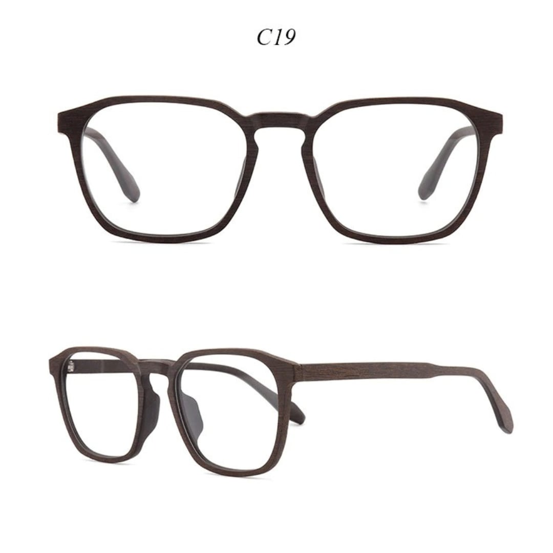 Wood Retro Square Glasses【BJ0509】