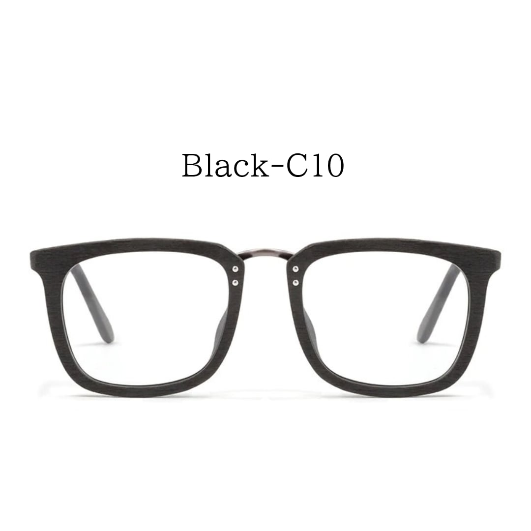 Retro Wood Square Sunglasses【BJ0536】