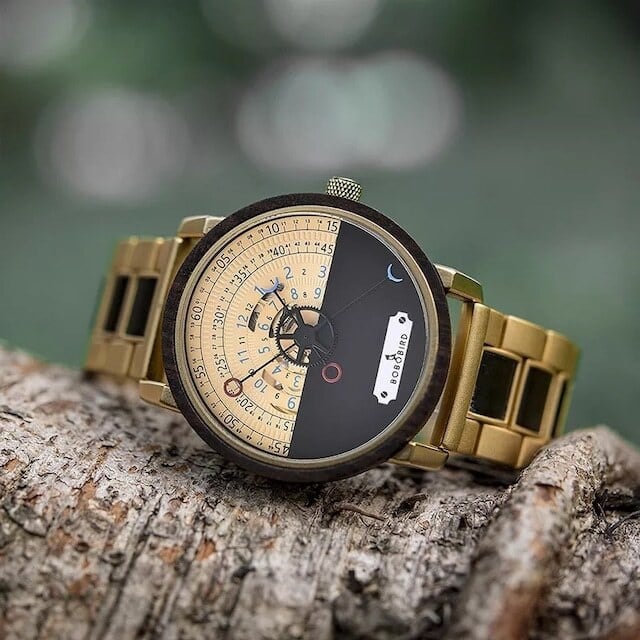 [3atm] Wooden mechanical watch - Sector【BJ2188】