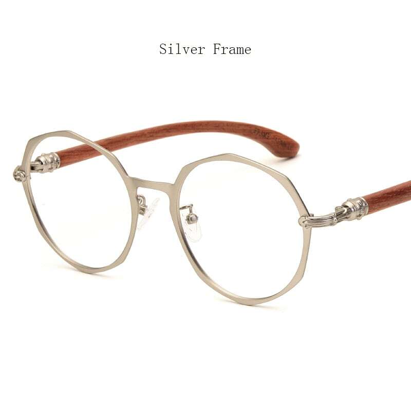 Wooden temple glasses - Geometry（木製テンプルの丸型メガネ）【BJ0184】