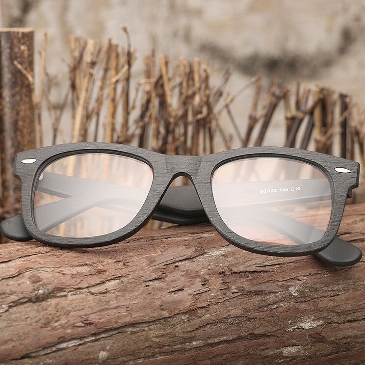 Wood grain glasses - Wellington（木目のウェリントンメガネ）【BJ0016】