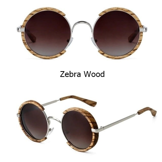 Wooden ring sunglasses（木縁の輪型サングラス）【BJ0009】