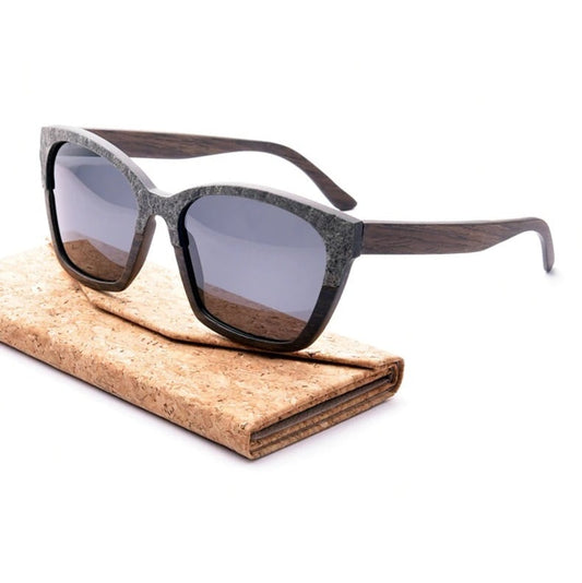 Two Materials Frame Wood Sunglasses【BJ0531】