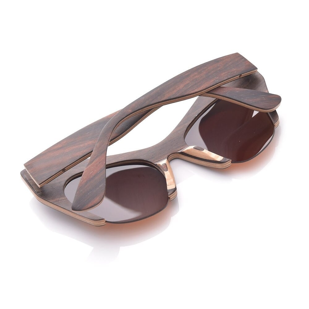 Wooden Acute Angle Sunglasses【BJ0518】