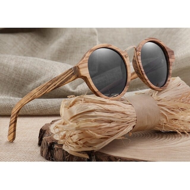 Wooden frame sunglasses - Metal Bridge【BJ0194】