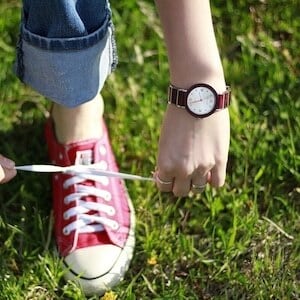 [3atm] Wooden watch - Ladder & Metal【BJ2430】