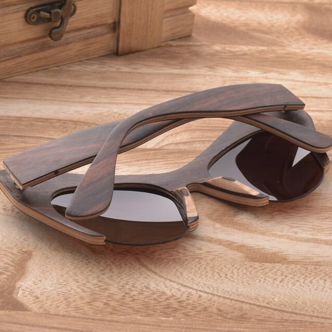 Wooden Acute Angle Sunglasses【BJ0518】