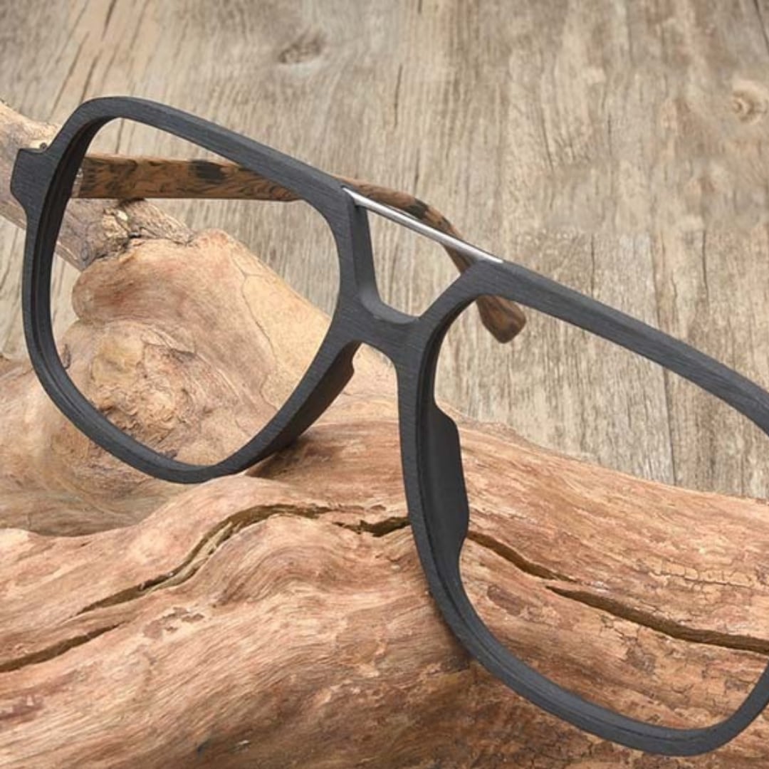 Fashionable Wood Oversized Square Glasses【BJ0512】