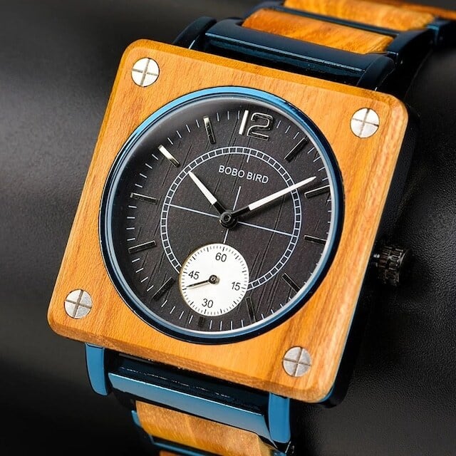 Wooden watch - Square Bread【BJ0106】