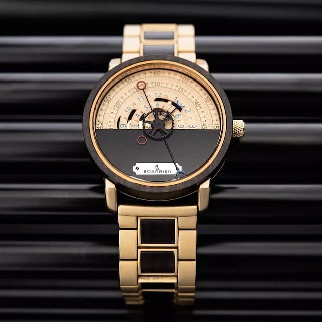 [3atm] Wooden mechanical watch - Sector【BJ2188】
