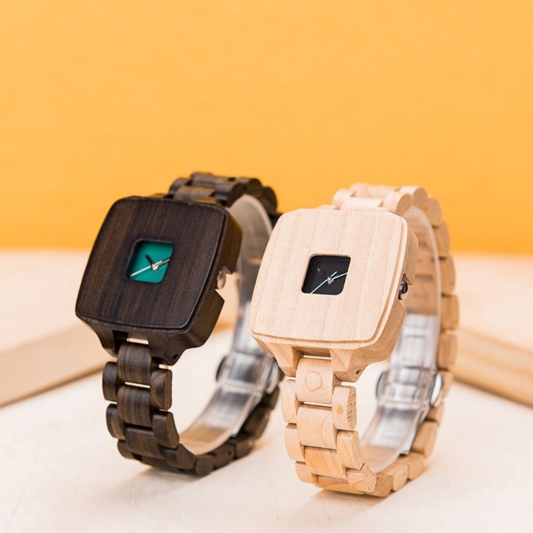 Fashionable Wood Square Watch【BJ0545】