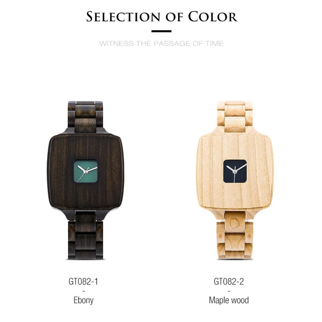 Fashionable Wood Square Watch【BJ0545】