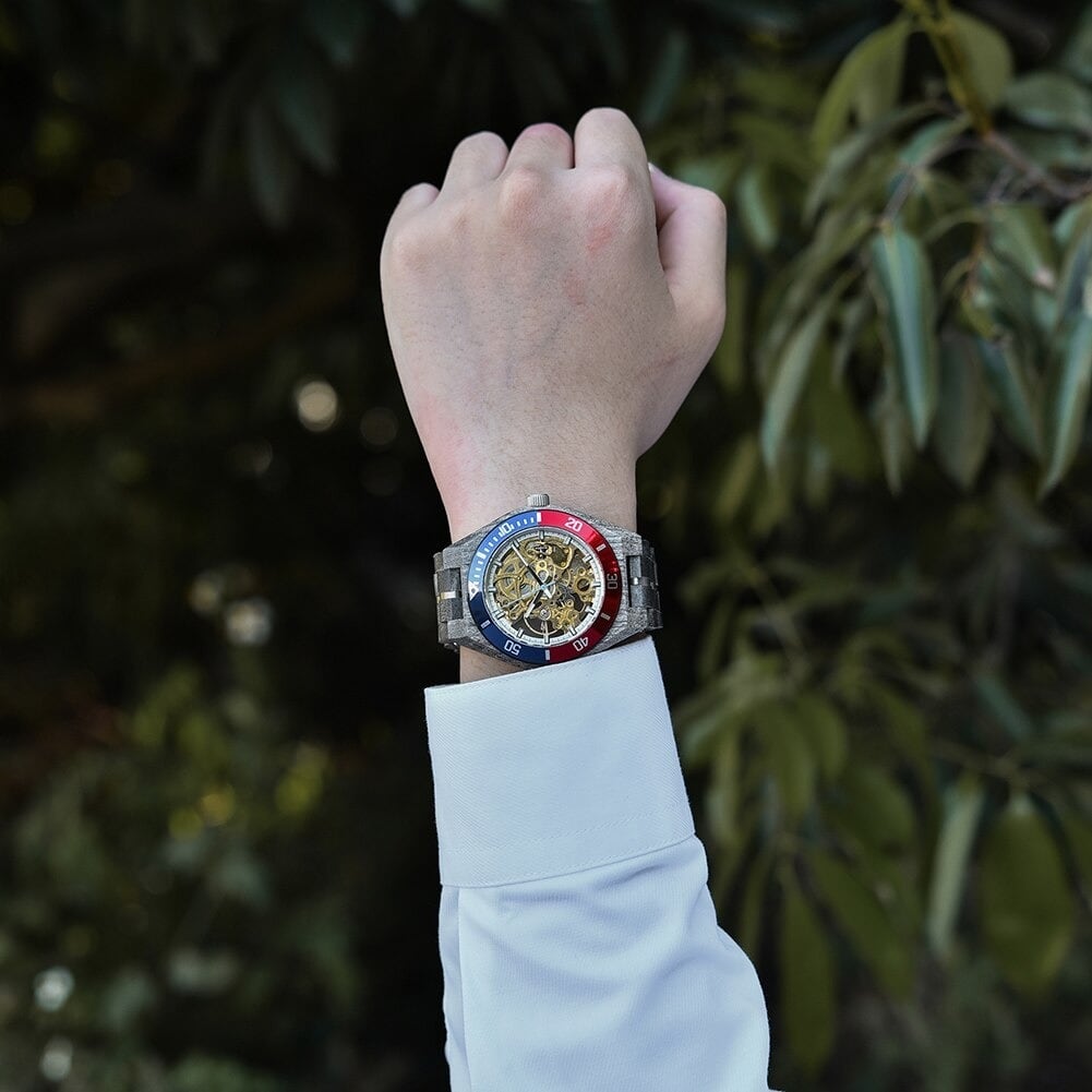 Wood And Steel Automatic Mechanical Watch【BJ0540】