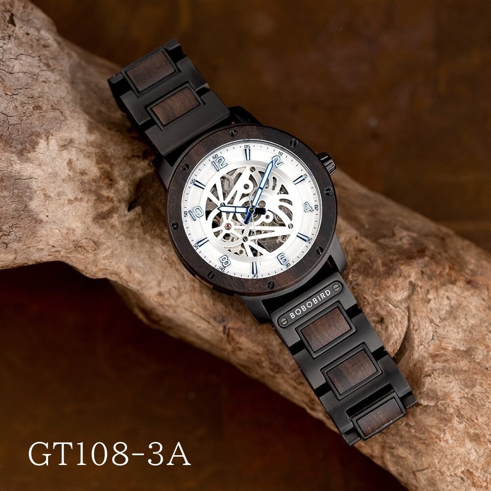 Fashionable Wood Automatic Mechanical Watch【BJ0541】