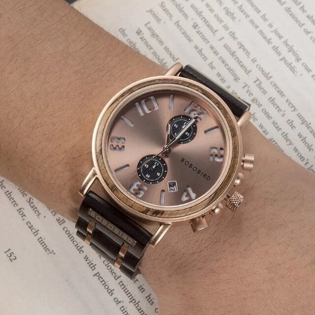 [3atm] Wooden watch - Crescent Diva【BJ2171】