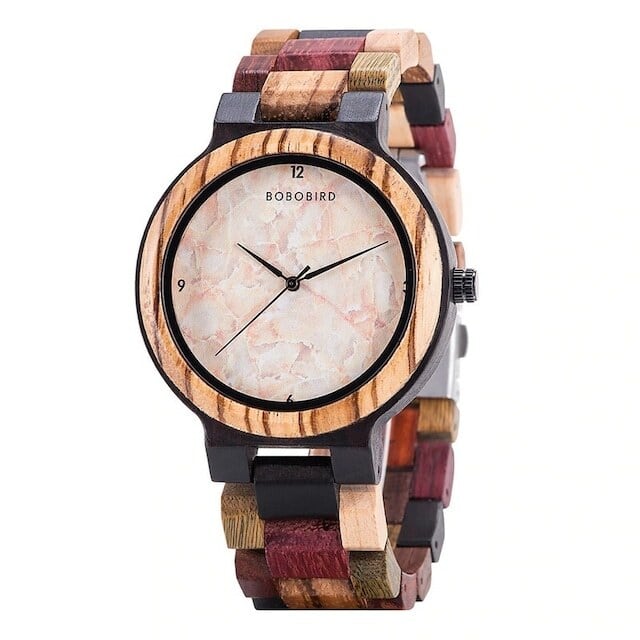 [3atm] Wooden watch - Marble design【BJ2180】