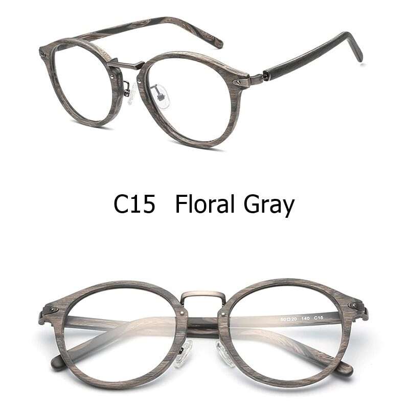 Wood grain glasses - Oval（木目のオーバルメガネ）【BJ0115】
