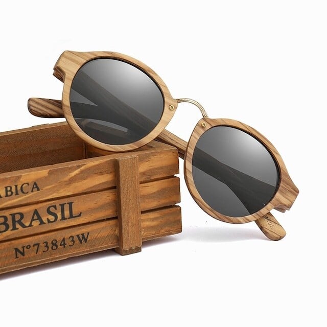 Wooden frame sunglasses - Metal Bridge【BJ0194】