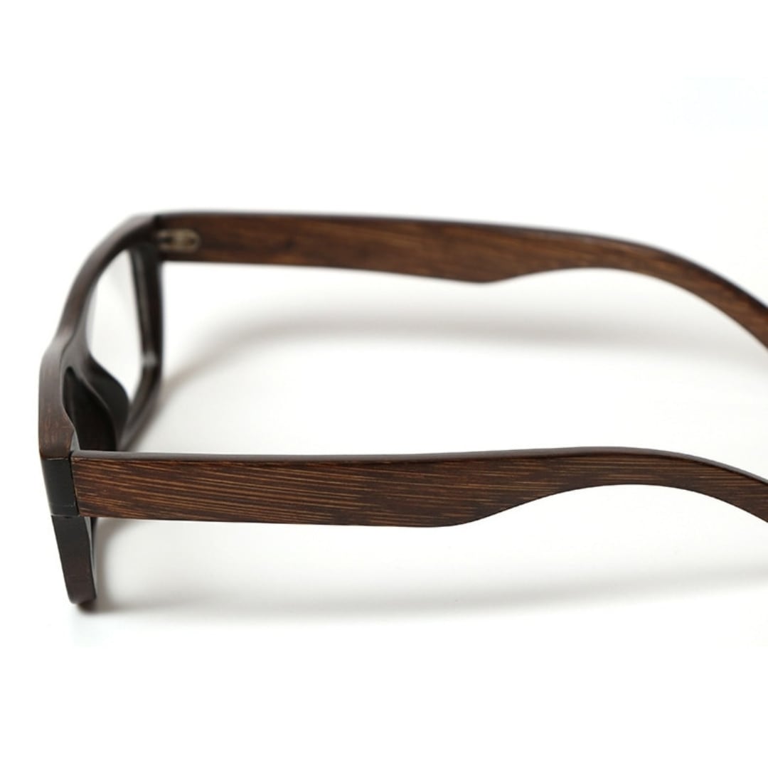Black Bamboo Square Glasses【BJ0557】