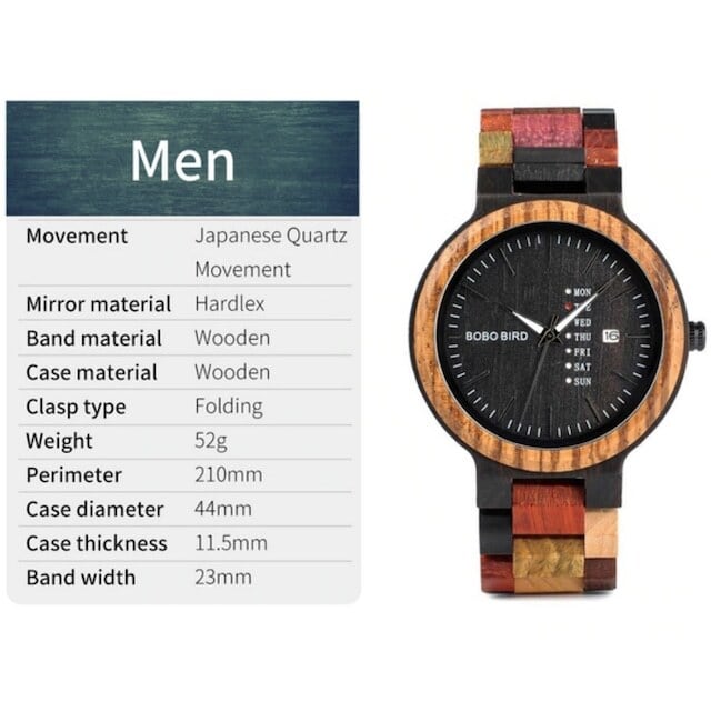 [3atm] Wooden Retro watch - Couple【BJ0019】