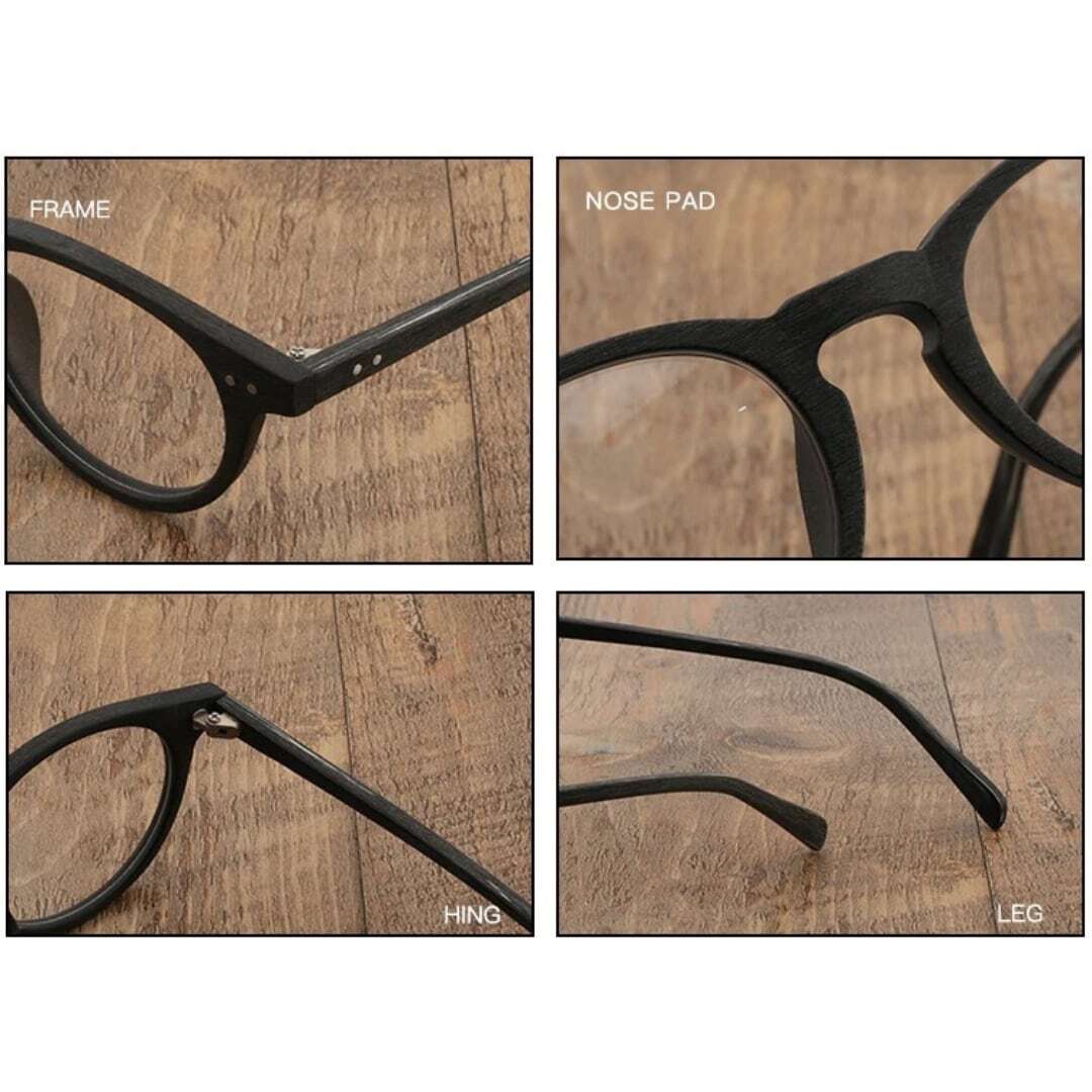Wood grain glasses - Boston（木目のボストンメガネ）【BJ0130】