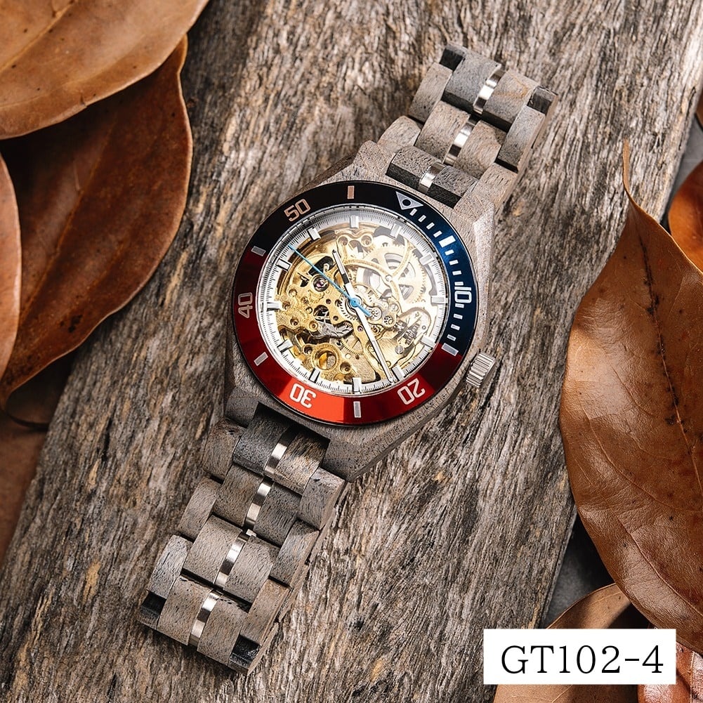 Wood And Steel Automatic Mechanical Watch【BJ0540】