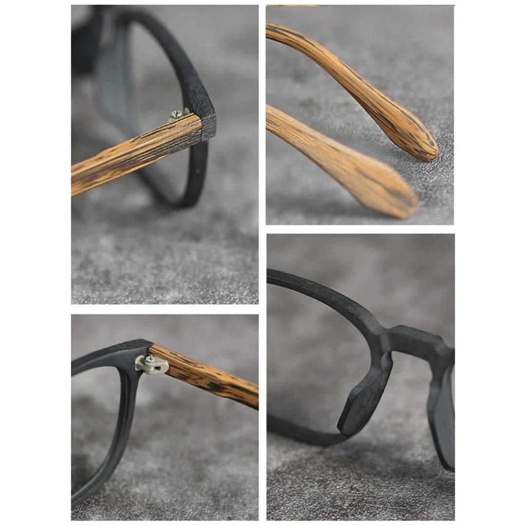 Wood Retro Square Glasses【BJ0509】