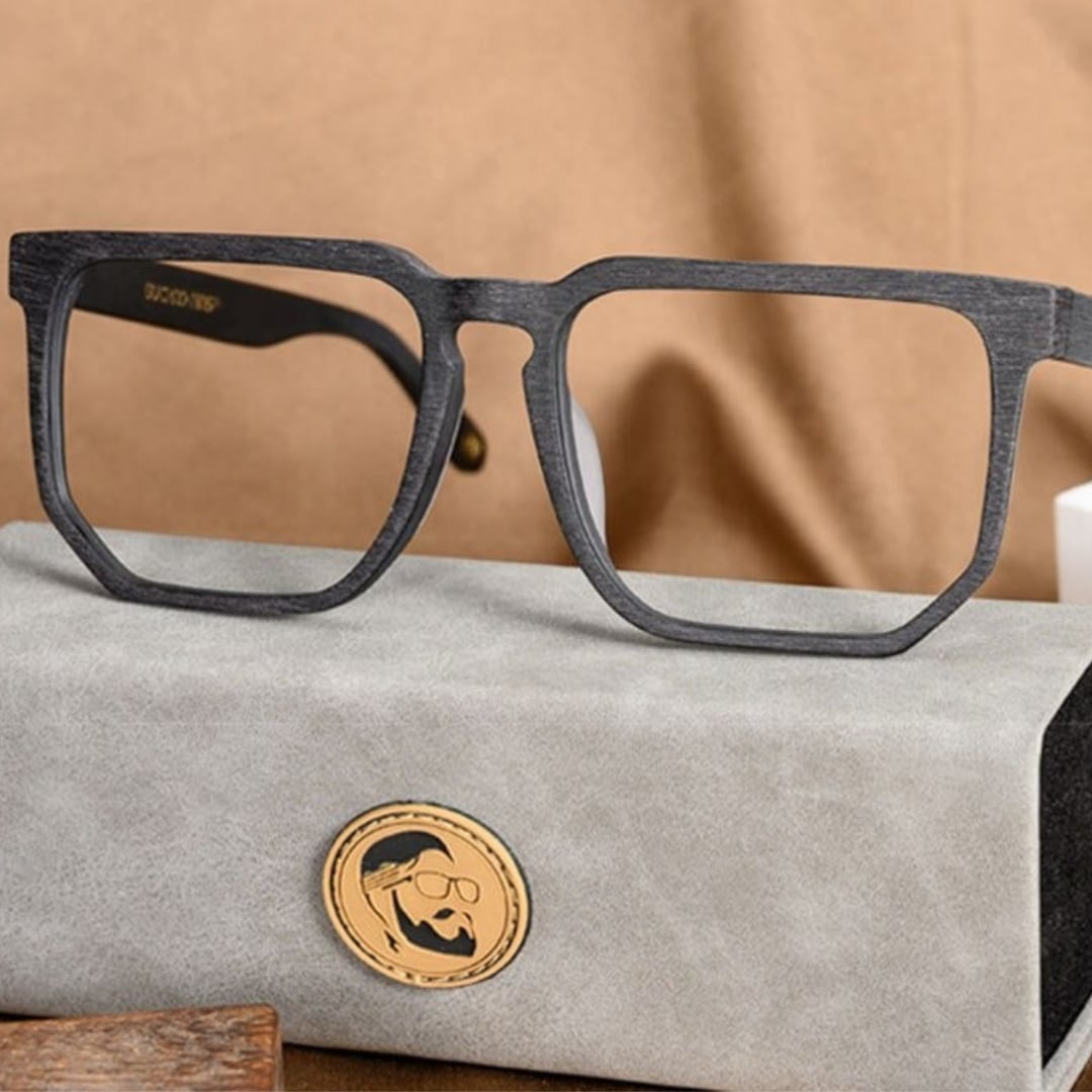 Wood grain Oversized Glasses【BJ0507】