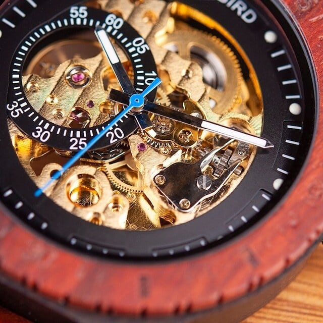 Wooden mechanical watch - Skeleton【BJ0018】