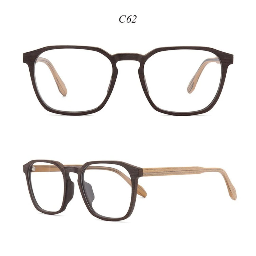 Wood Retro Square Glasses【BJ0509】