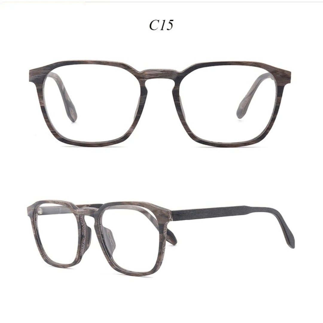 Wood Retro Square Glasses【BJ0509】