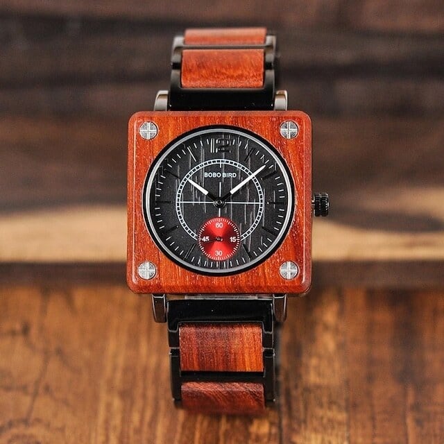 Wooden watch - Square Bread【BJ0106】