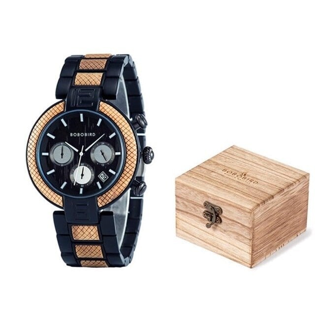 [3atm] Wooden watch - Metallic Luxury【BJ2423】