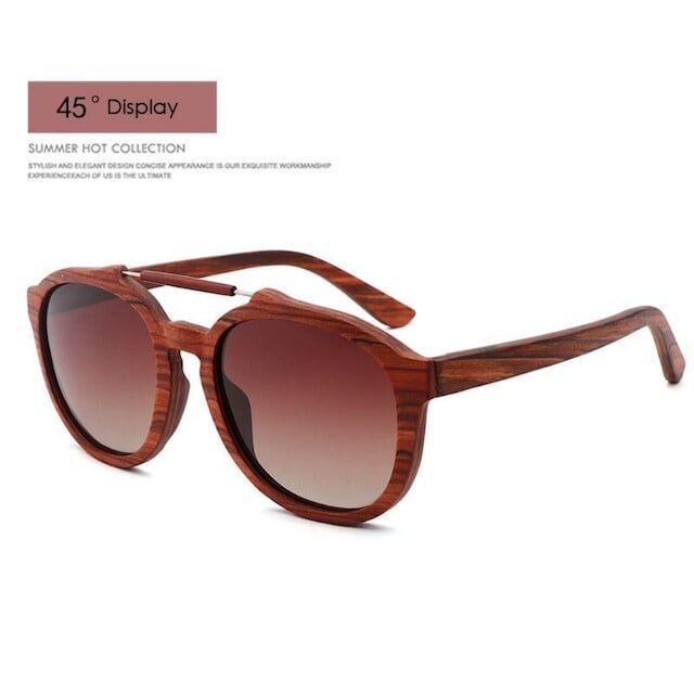 Wooden vintage sunglasses - Teardrop【BJ0010】