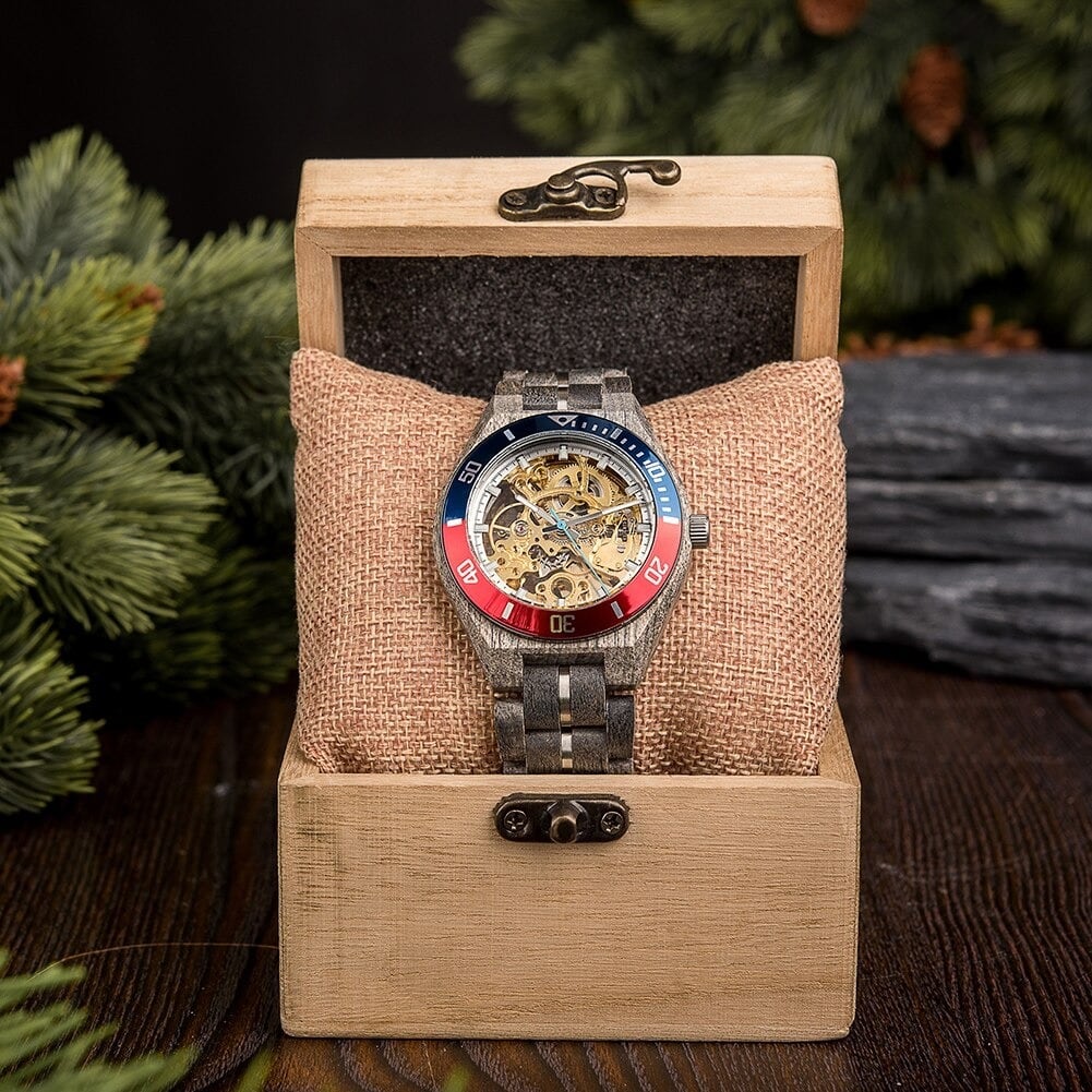 Wood And Steel Automatic Mechanical Watch【BJ0540】