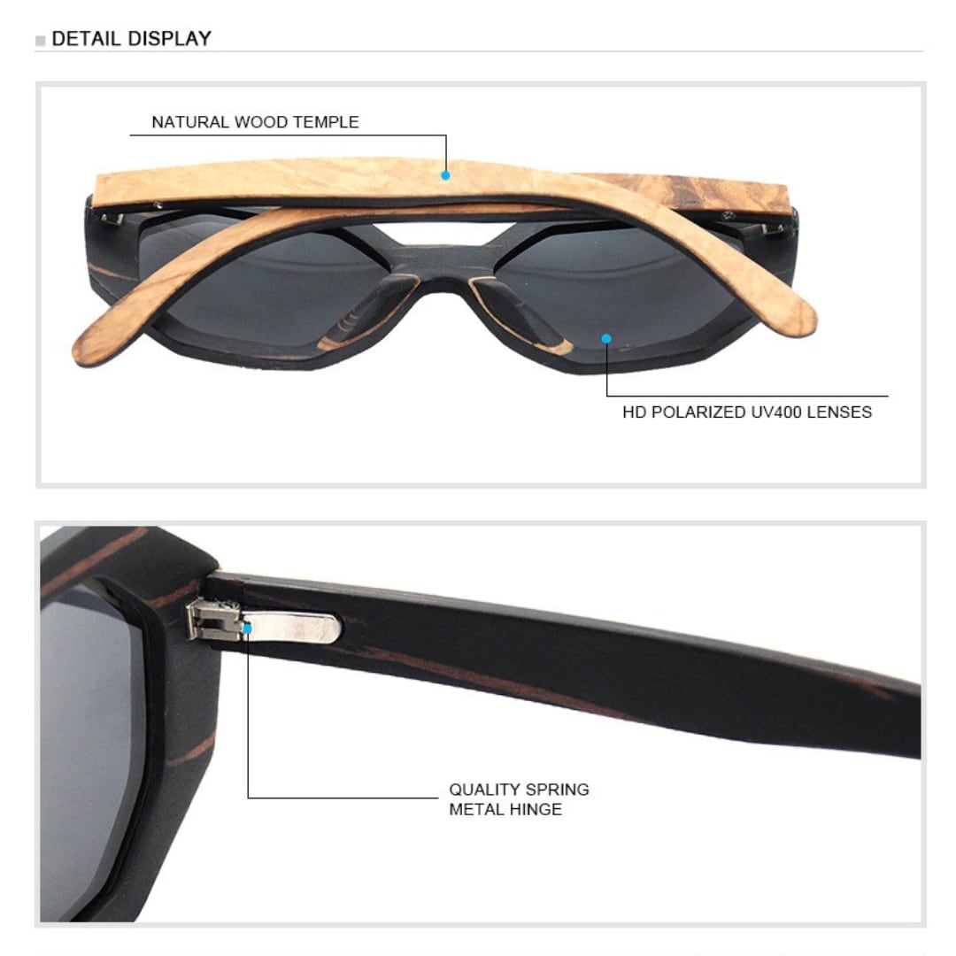 Wood Irregular Octagon Frame Sunglasses【BJ0521】