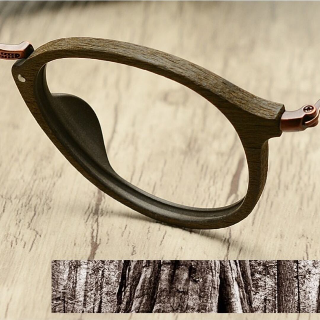 Vintage Wood grain Glasses【BJ2560】