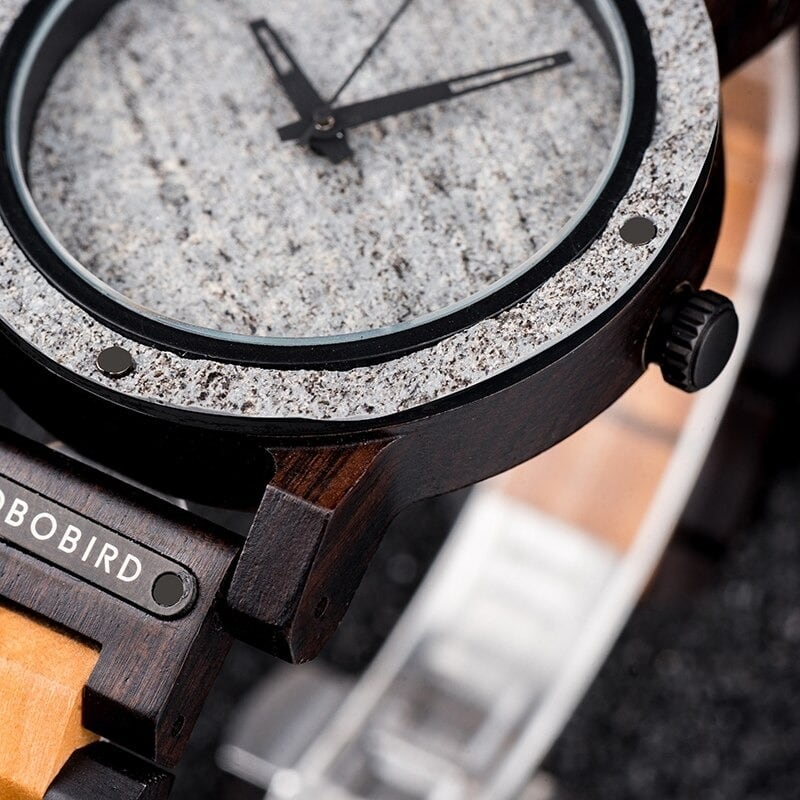 Wood And Rock Quartz Watch【BJ0551】