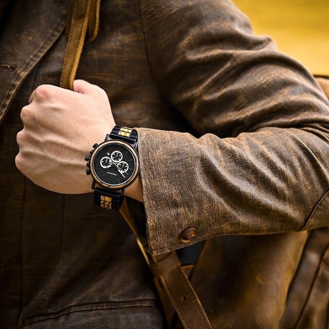 [5atm] Wooden watch - Sacred Snow rage【BJ2207】